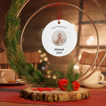 Baby’s First Christmas Personalized Ornament – Fawn Keepsake
