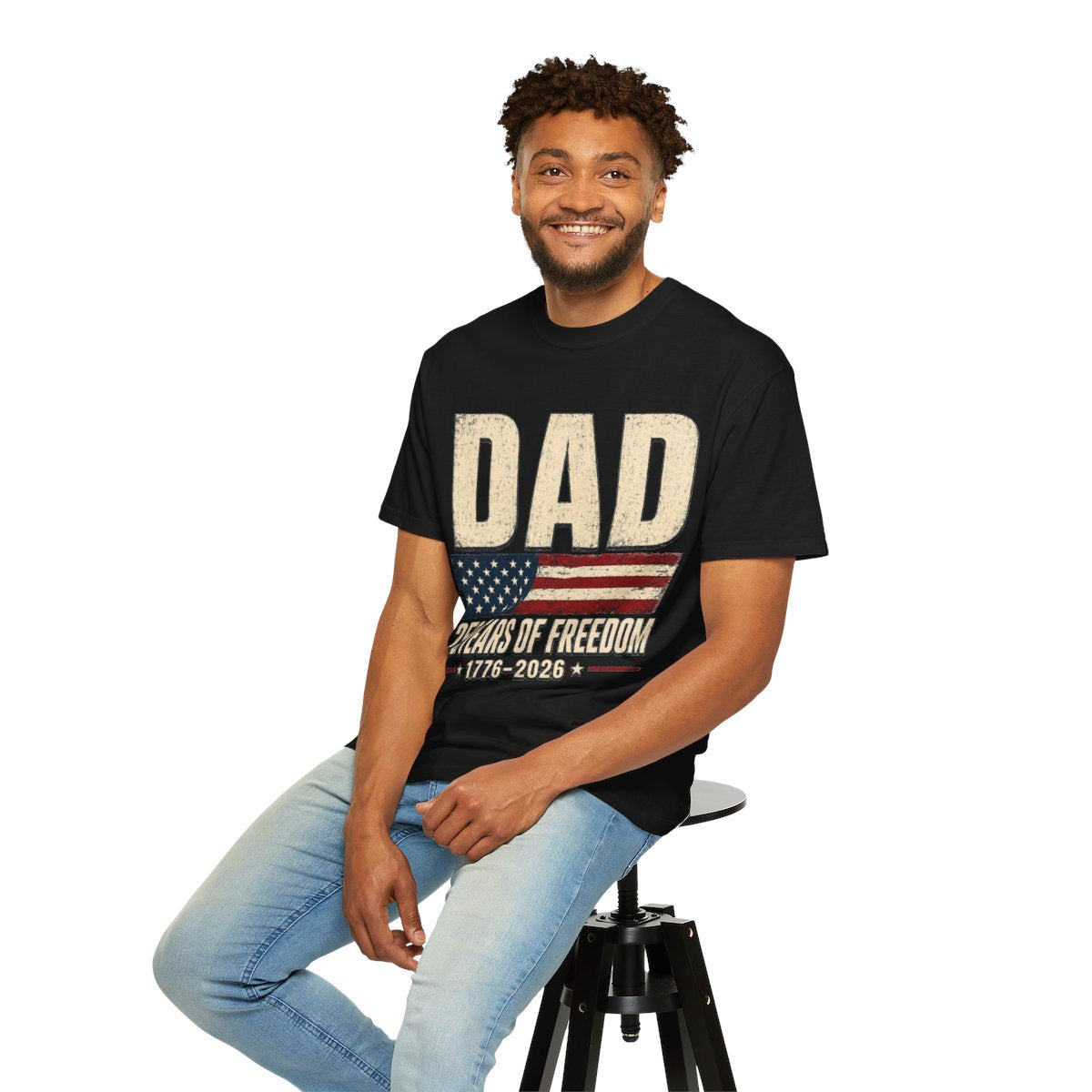 Dad 250 Years of Freedom Patriotic T-Shirt