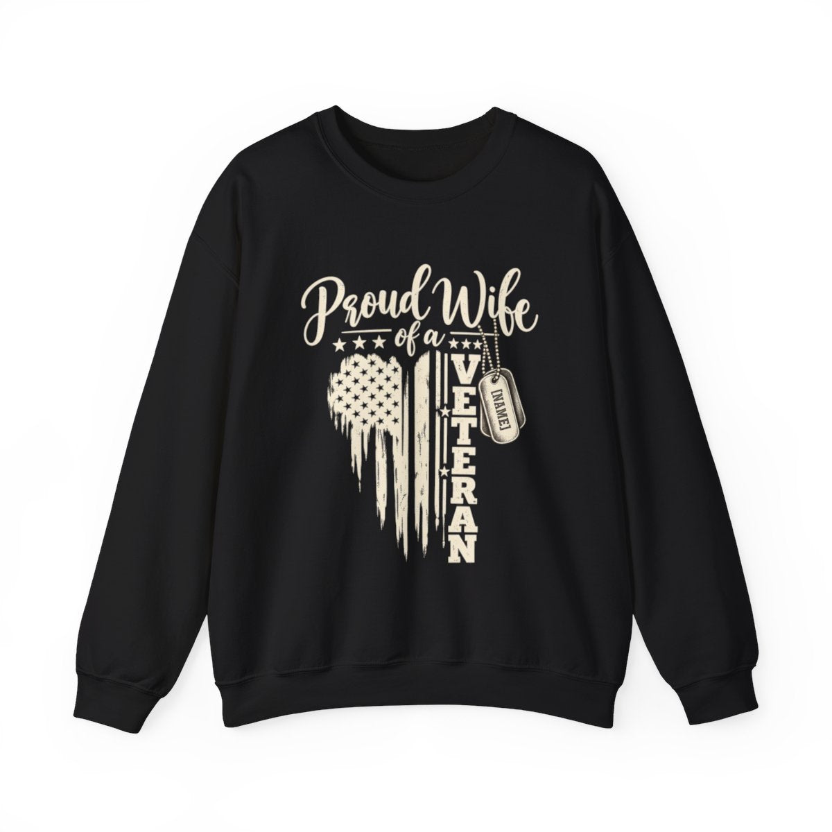 Personalized Proud Wife of a Veteran Sweatshirt – Military Wife Gift