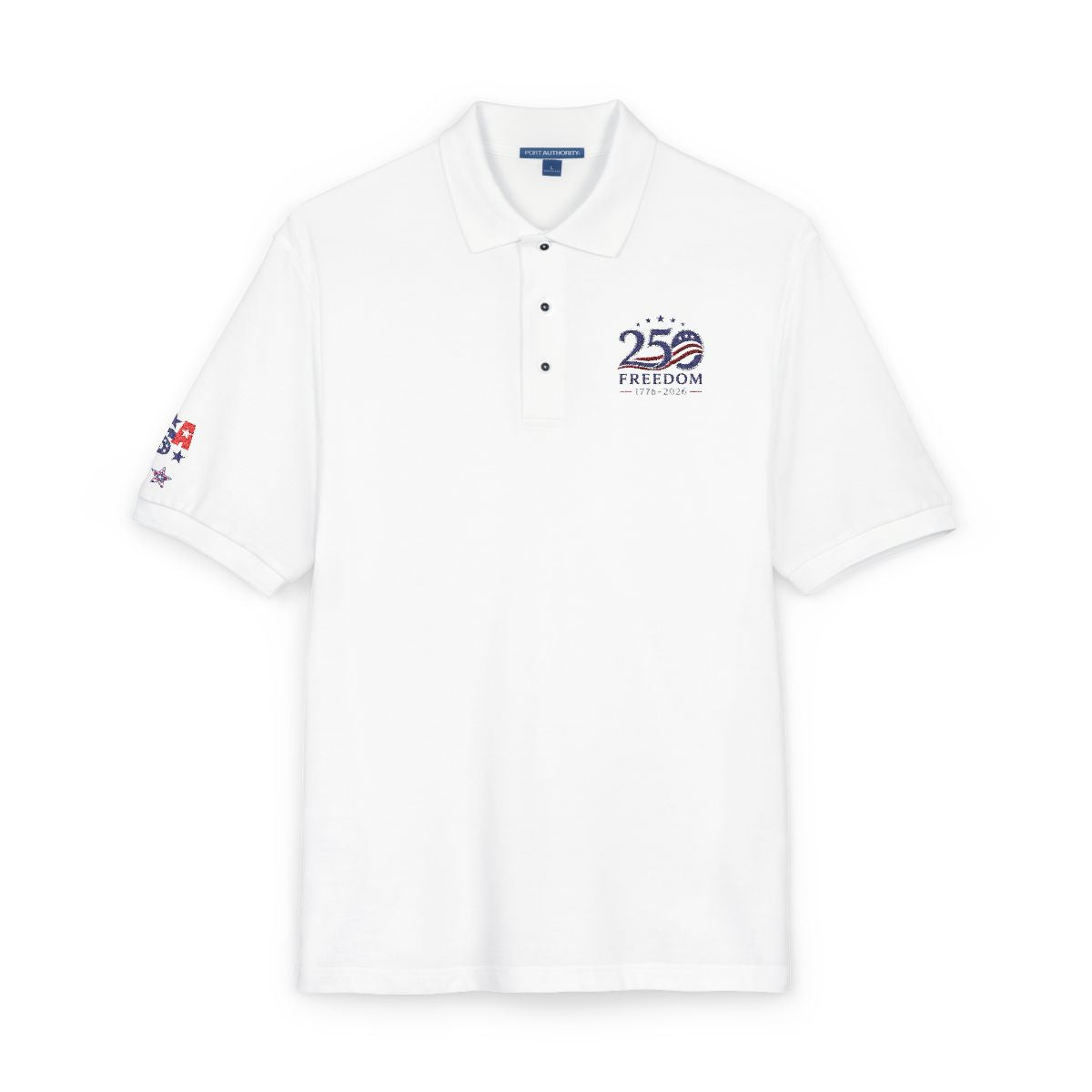 America 250 Freedom Embroidered Polo Shirt