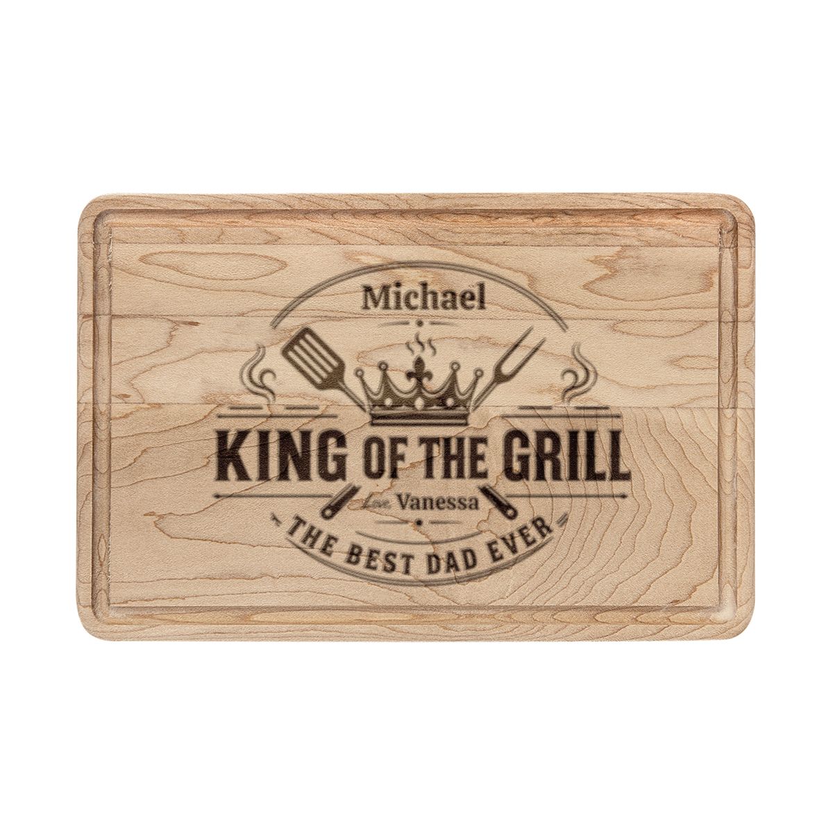 Personalized King of the Grill Cutting Board