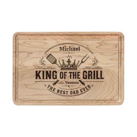 Personalized King of the Grill Cutting Board